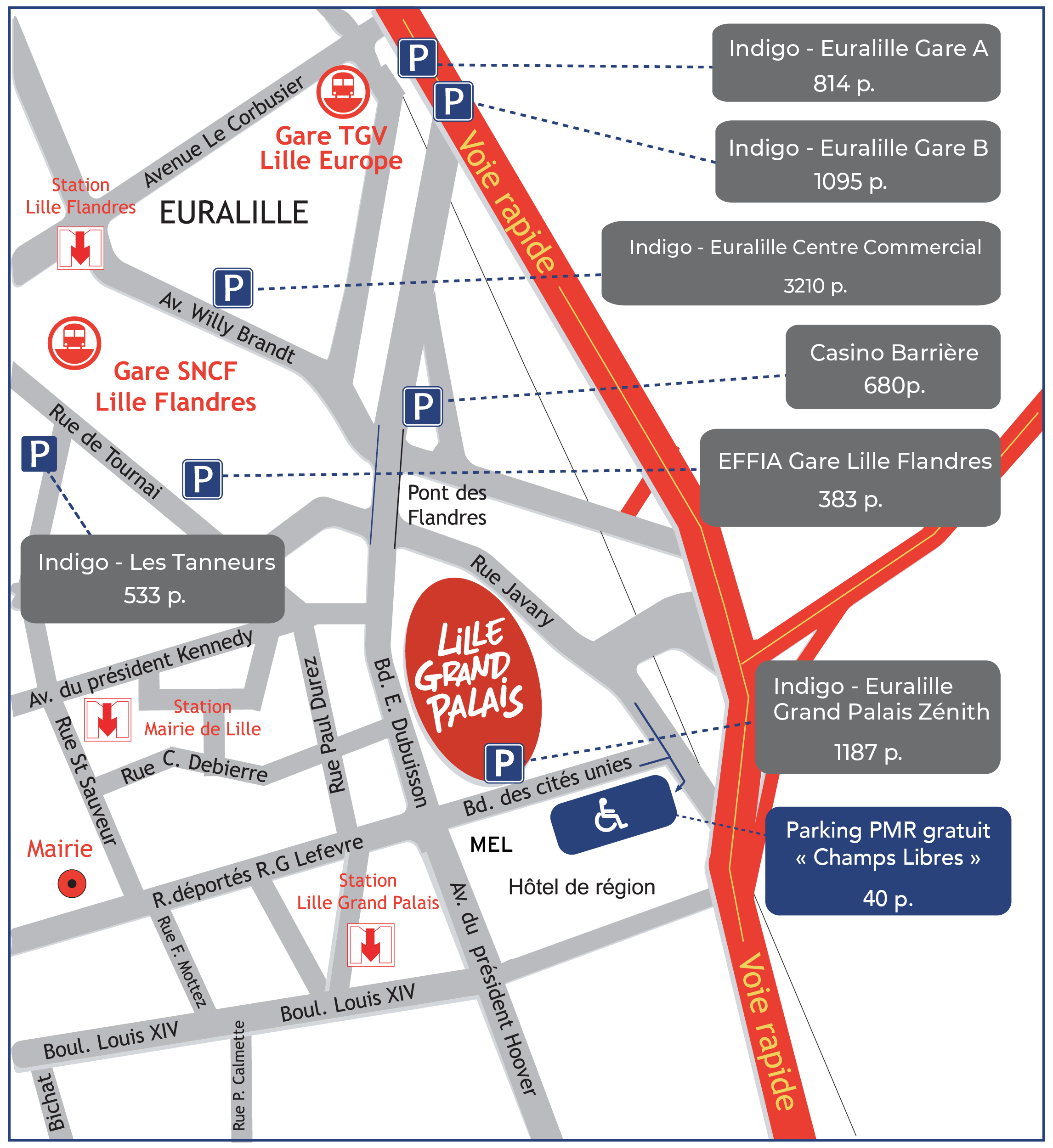 carte des parkings